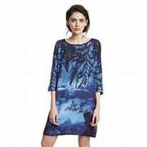 DESIGUAL NWT $159 Bruna Scenic Blue Dress Size 2